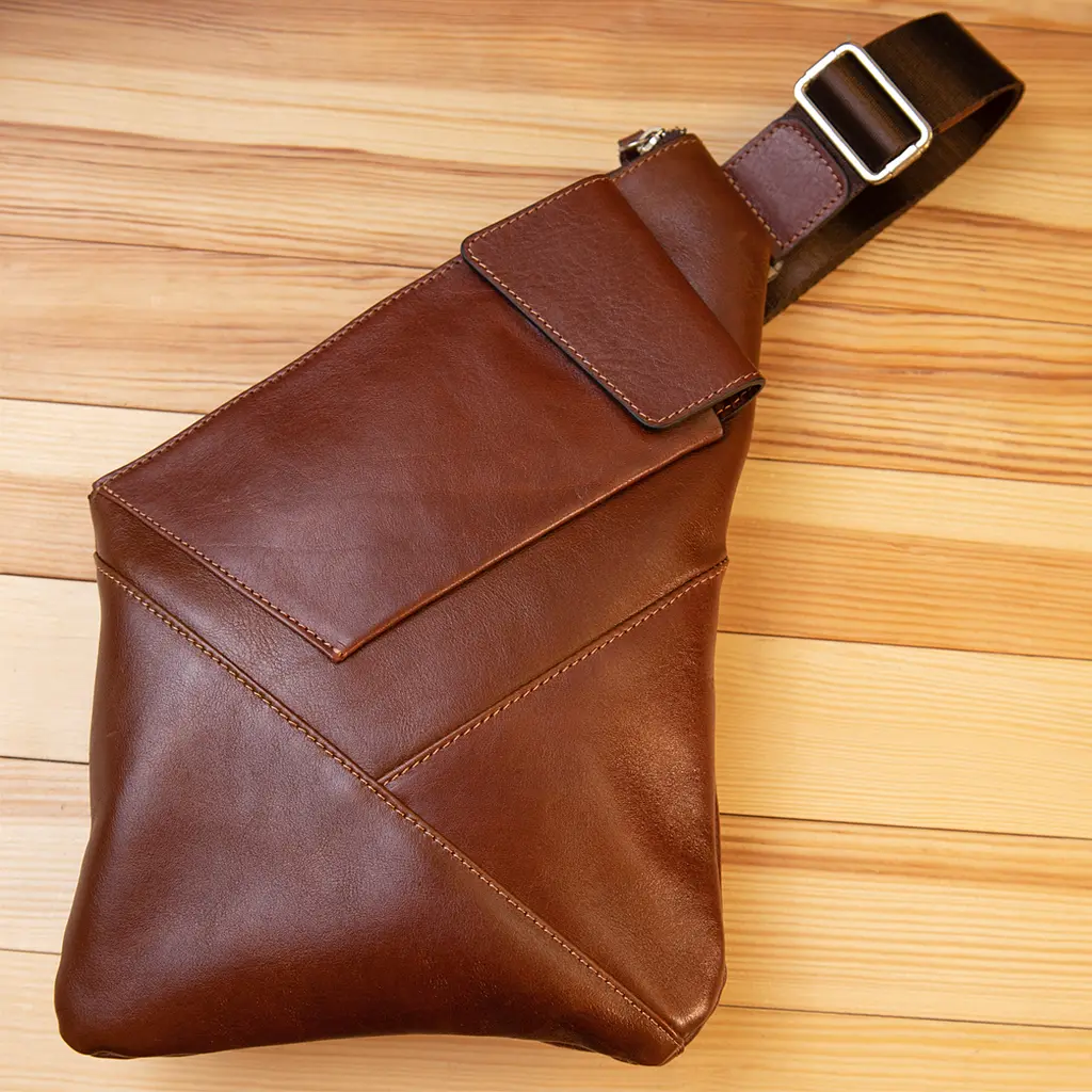Чоловіча шкіряна сумка GRANDE PELLE 21х32х2 см sum0015035 - фото 6