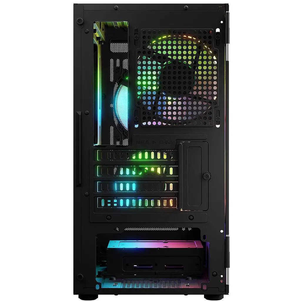 Корпус LogicConcept PORTOS MESH+GLASS ARGB fans 3x120mm ЧОРНИЙ без Блок живлення mATX - фото 6