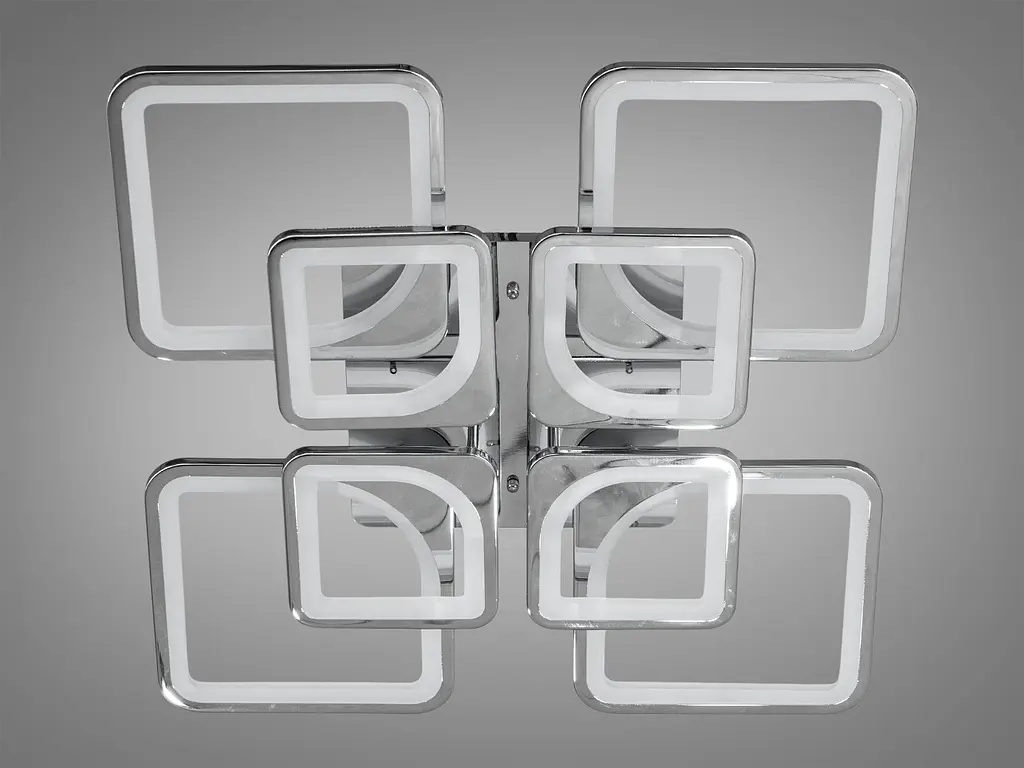 Эффективная потолочная светодиодная люстра на пульте, 110Вт, хром. - фото 2