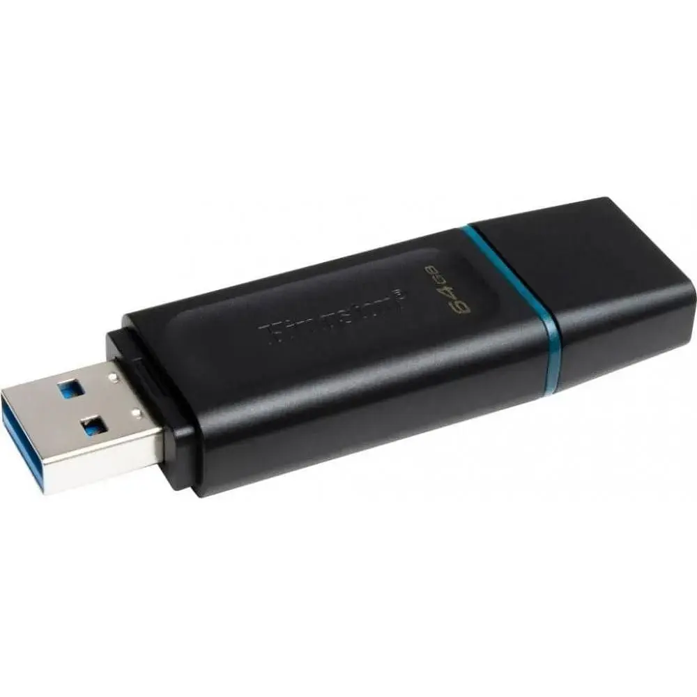 USB флеш-накопитель Kingston DataTraveler Exodia 64GB USB-A 3.2 Gen 1 Black/Teal (DTX/64GB) [52237] - фото 4