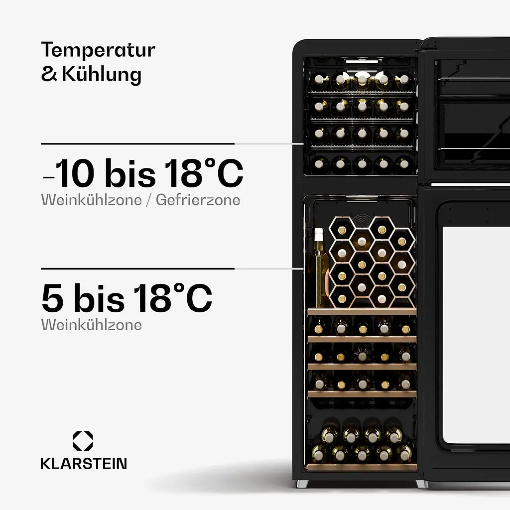 Винный холодильник Klarstein Shirley с морозильной камерой (10046355) - фото 4