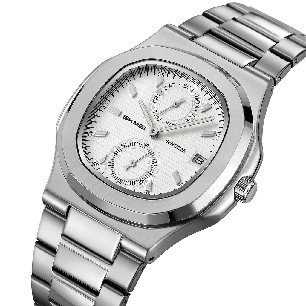 Наручний годинник чоловічий Skmei 2423 Silver Silver, 2423SISI (18371) - фото 2