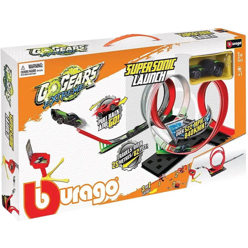Ігровий набір Bburago GoGears Extreme Надзвуковий запуск 3в1 (18-30533) - фото 3