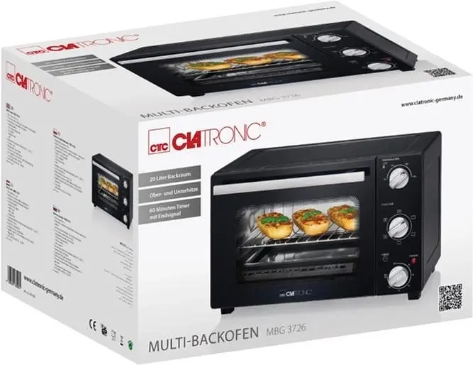 Електродуховка Clatronic MBG 3726 Black 20 л - фото 5