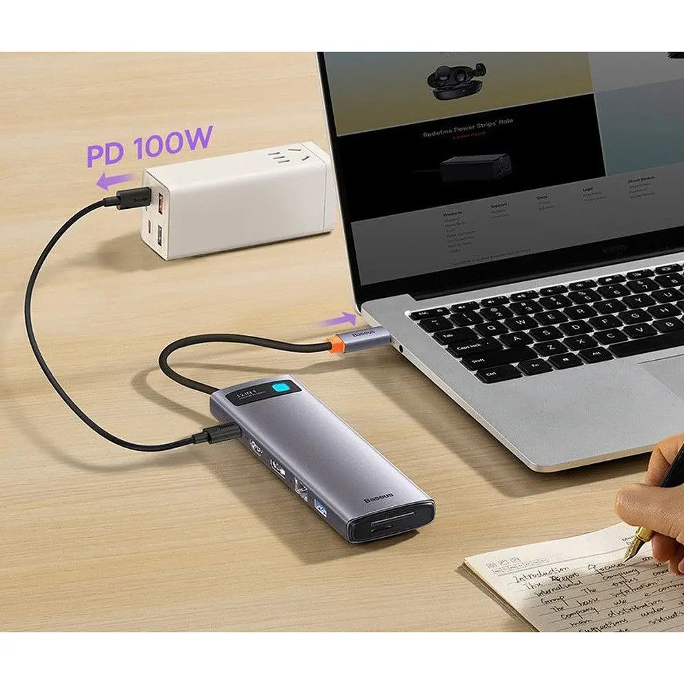 USB-хаб Baseus Metal Gleam Series 12-in-1 (WKWG020213) [124910] - фото 7