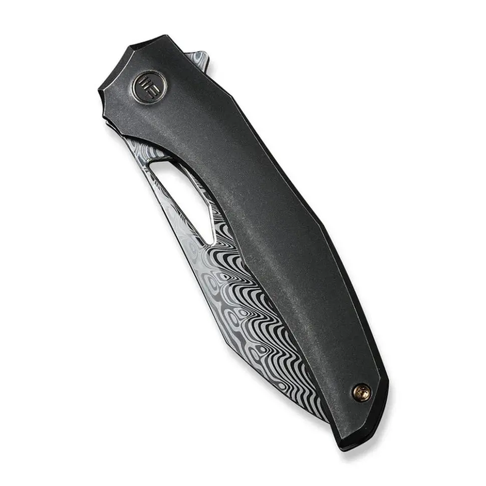 Ніж складаний туристичний WE Knife Ignio Mystery Box Ignio Mystery Box, (8.39 см) Damasteel (Hakkapella) / 6AL4V Titanium чорний - фото 6