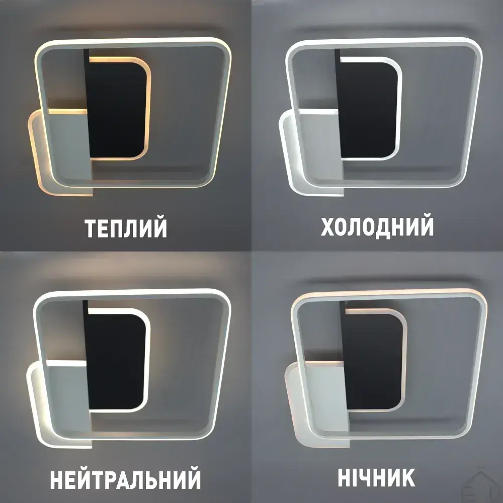 Керована світлодіодна люстра CODE 70W 3S-500×490×55-WHITE/BLACK-220-IP20 ESLLSE - фото 4
