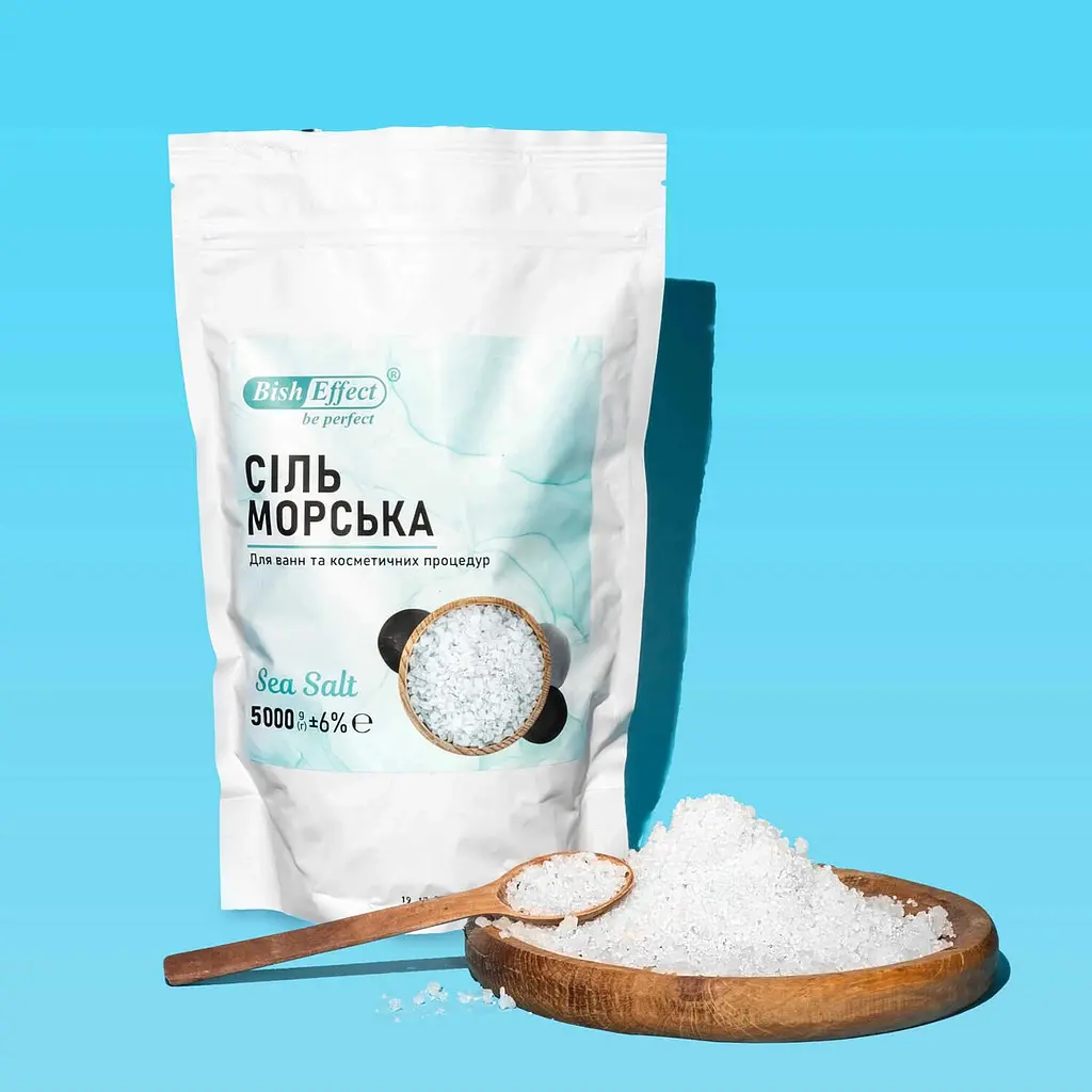 Морська сіль для ванн 5 кг, сіль бішофітна в упаковці - фото 8