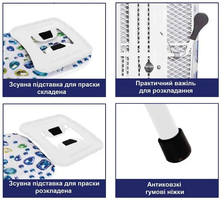 Дошка для прасування Casa Si Lady 122x38 White/Blue Laquer (CS93574R267) - фото 8