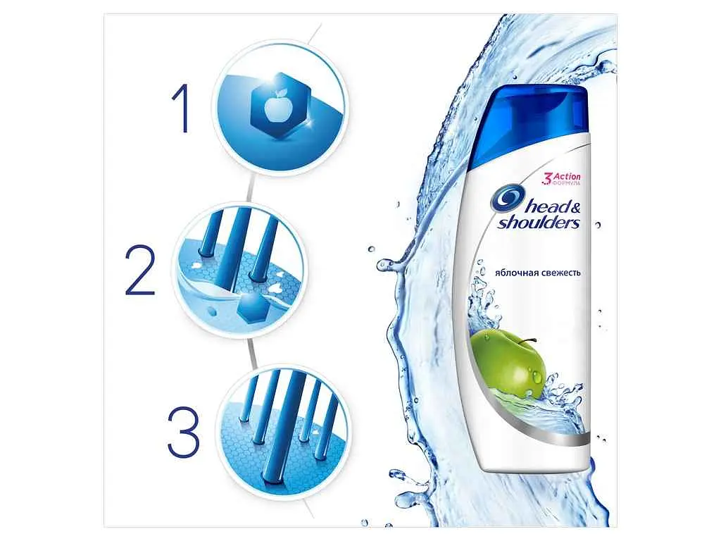 Шампунь HEAD & SHOULDERS 400мл Проти лупи Яблунева свіжість - фото 2
