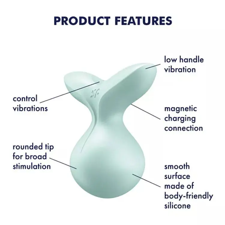 Мінівібромасажер Satisfyer Viva la Vulva 3 Mint - фото 7