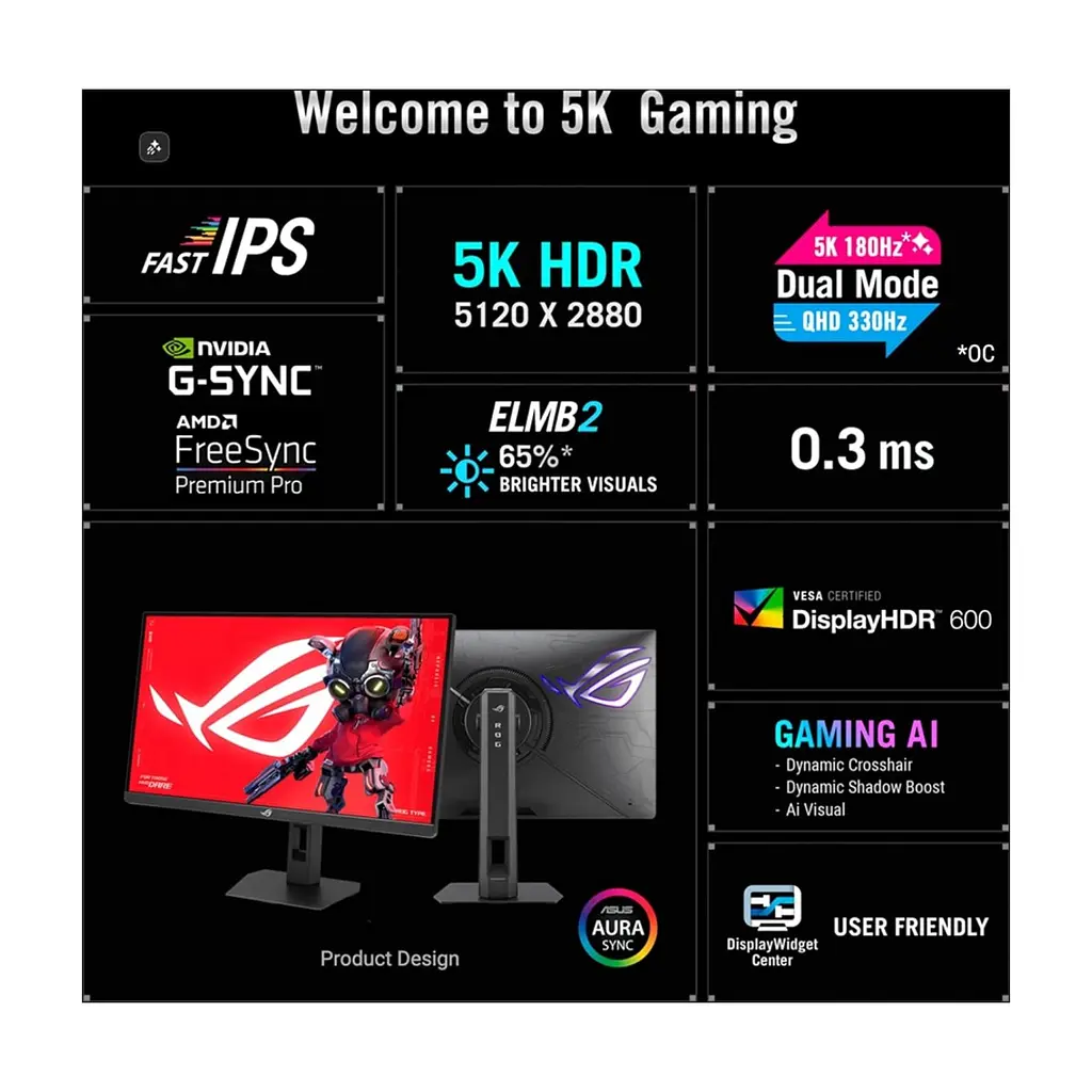 Монітор ASUS ROG Strix 5K XG27JCG (90LM0CE0-B01371) - фото 9