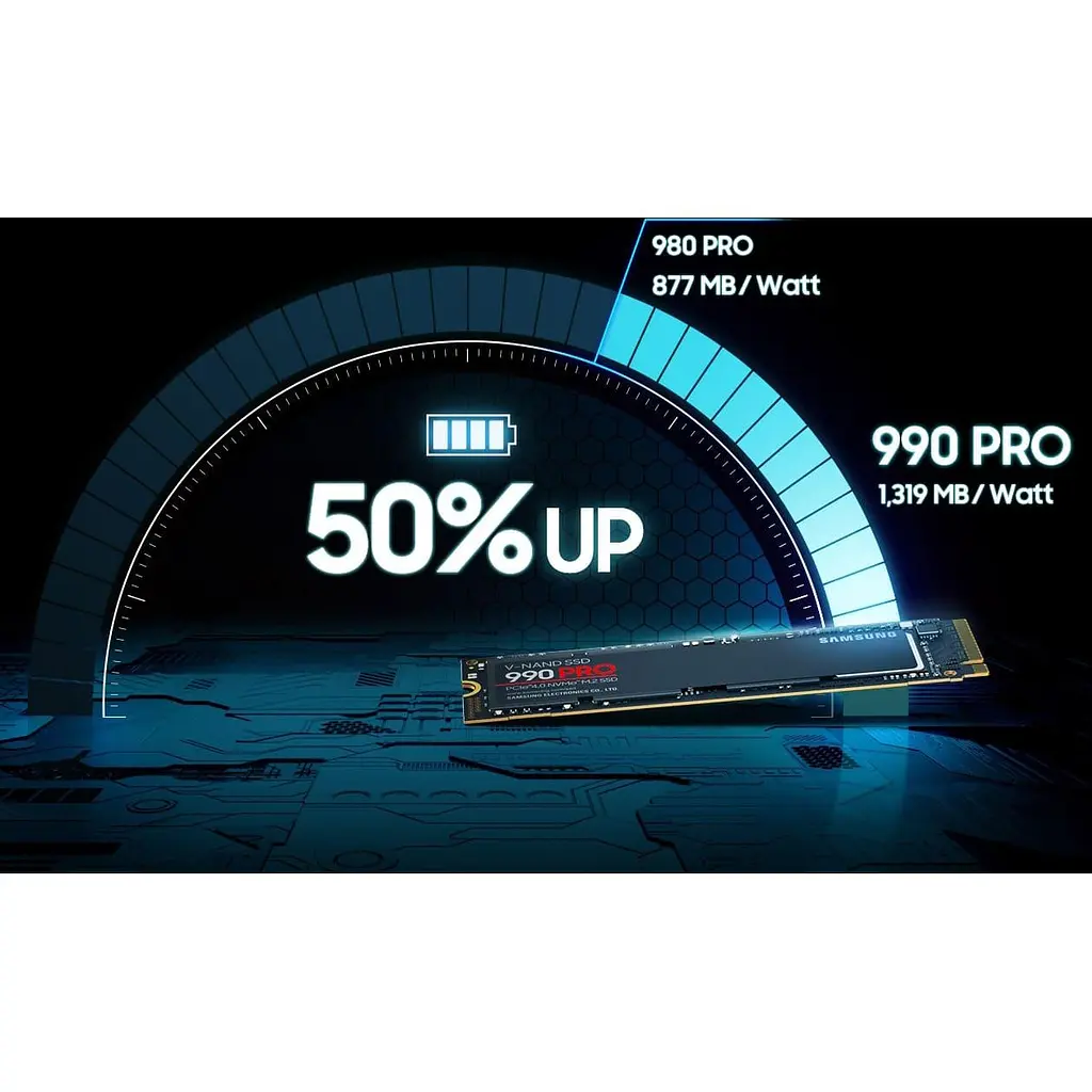Накопичувач SSD Samsung m.2 NVMe 2TB 990 Pro Pascal TLC 7450/6900MB/s (MZ-V9P2T0BW) - фото 7