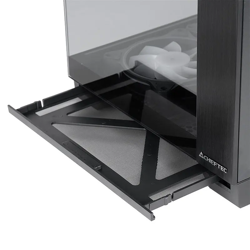 Корпус Chieftec VISIO GM-30B-TG-OP ATX, без БЖ, Black (GM-30B-TG-OP) - фото 5
