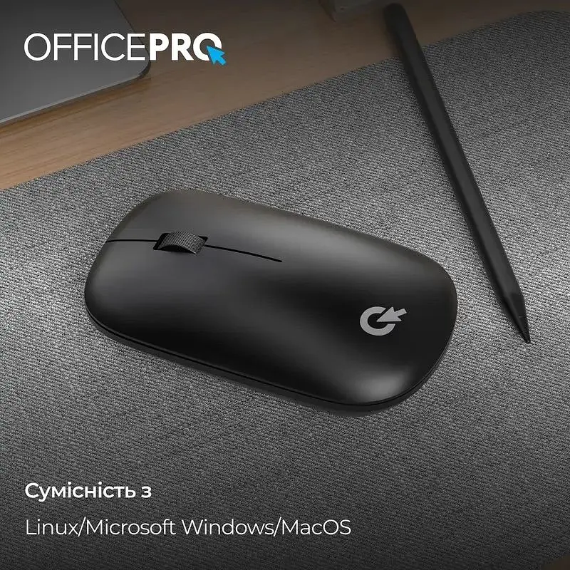 Миша OfficePro Silent Click Wireless Black (M225B) - фото 13