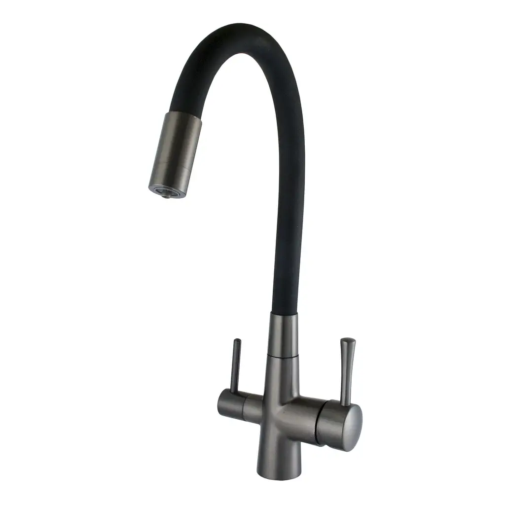 Смеситель для кухни под осмос Globus Lux GLLR-0903-11-graphite Черный матовый - фото 7