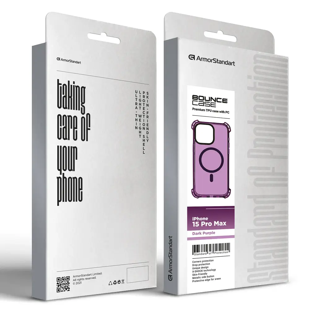 Чехол ArmorStandart Bounce для Apple iPhone 15 Pro Max Dark Purple - фото 3