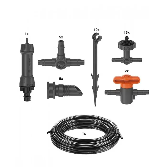Комплект поливу Gardena Micro-Drip-System Balcony Set на 15 рослин (13401-20)