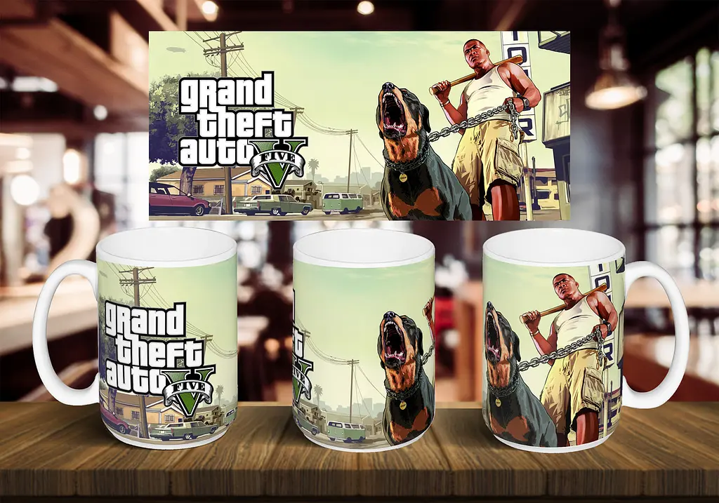 Чашка "GTA V" 425 мл Зелена