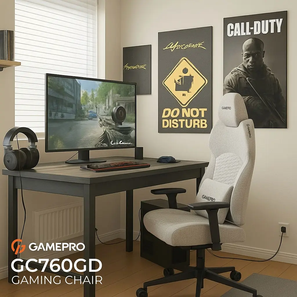 Геймерське крісло GamePro GC760LG Fabric Light Gray [148903] - фото 10