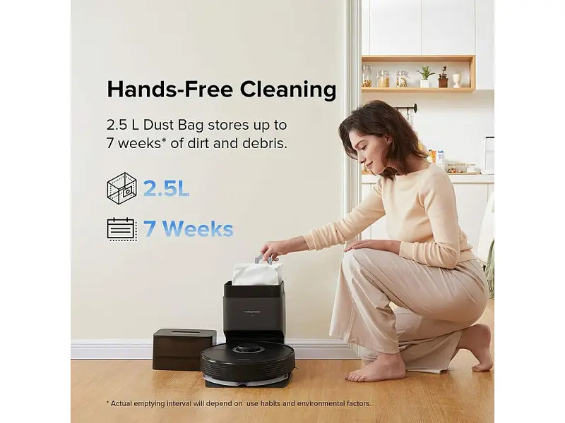 Робот-пилосос з вологим прибиранням RoboRock Vacuum Cleaner Q7 Max+ Black - фото 2