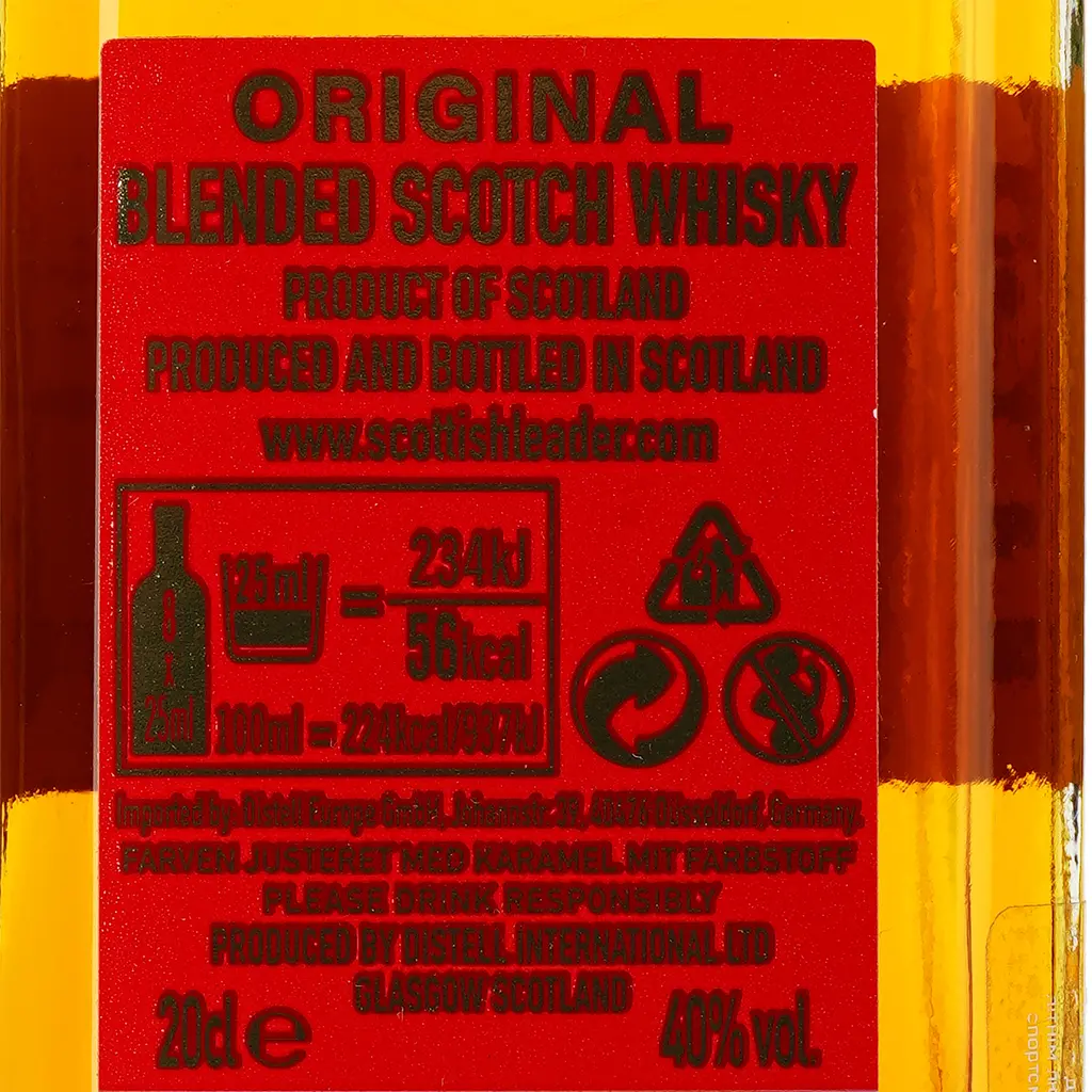 Віскі Scottish Leader, 40%, 0,2 л - фото 3