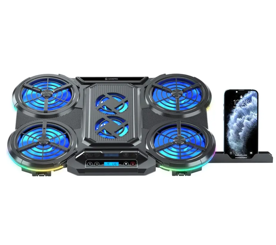 Охолоджувальна підставка для ноутбука до 18 дюймів GamePro GPCP-770 6xfans - фото 2