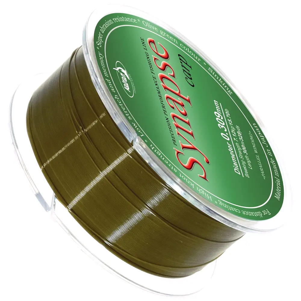 Леска Katran Synapse Carp 300 м (olive green) 0.309 мм 15.3 lb/7.12 кг - фото 2
