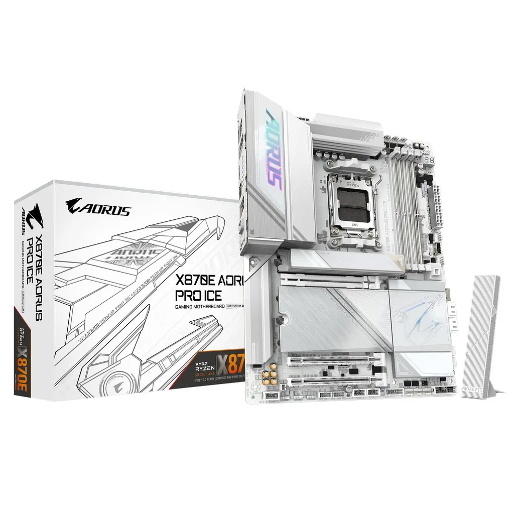 Материнская плата X870 AORUS PRO ICE sAM5 X870 4xDDR5 M.2 HDMI Wi-Fi BT ATX белый Gigabyte teh0018995 - фото 7