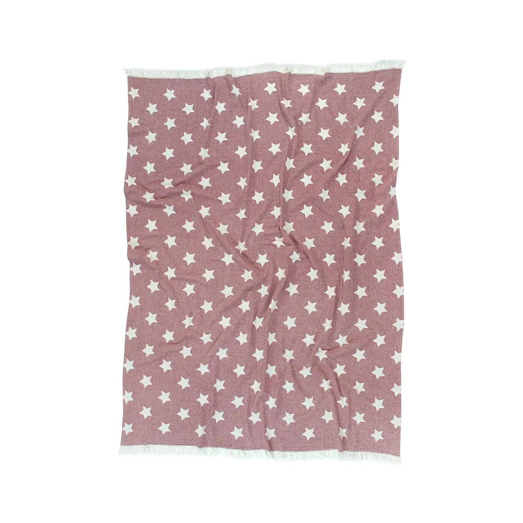 Плед Lotus Home - Star throw бургунди 130x170 - фото 3