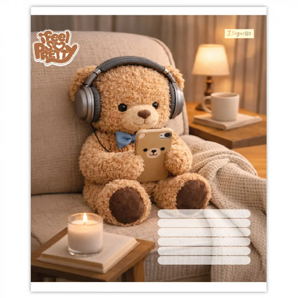 Зошит шкільний 1Вересня Bear stories А5 18 аркушів лінія 25 шт. (768973) - фото 3