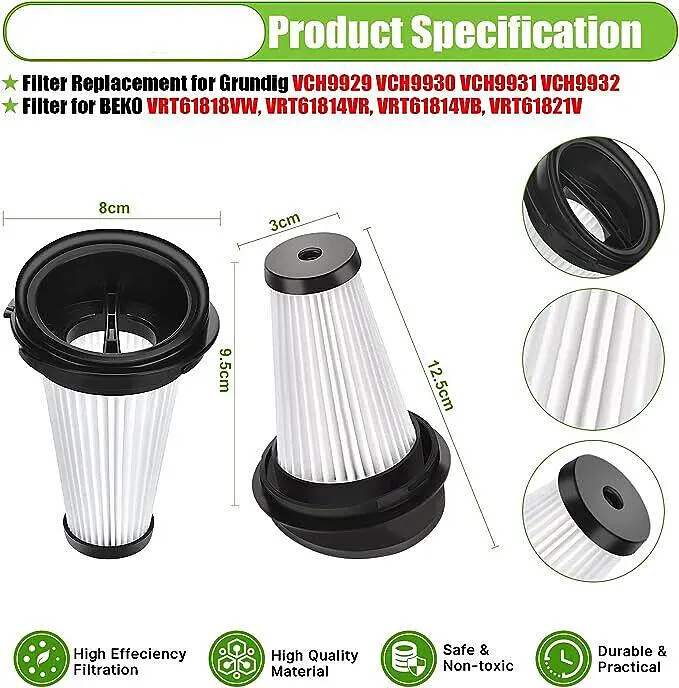 Фильтр на беспроводной пылесос Grundig VCH9929, VCH9930, VCH9931, VCH9932, VCH9929, 9178013673 - фото 7