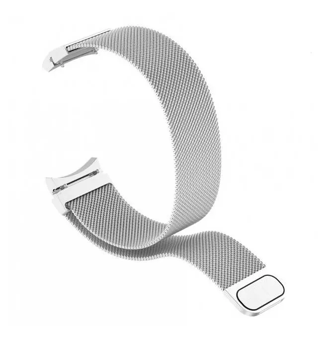 Ремінець із спеціальним конектором BeWatch Samsung Galaxy Watch 4 Milanese loop Сріблястий (1010206) - фото 6