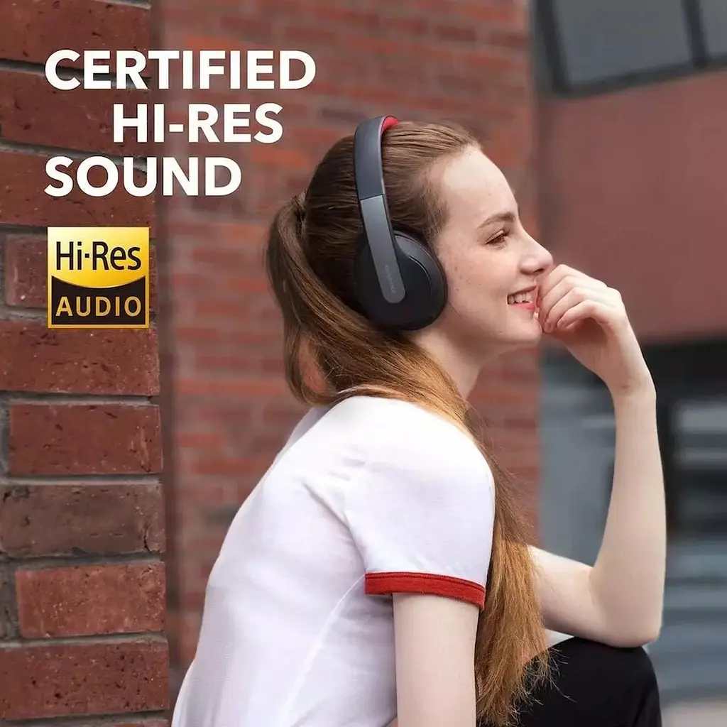 Bluetooth навушники Anker Soundcore Life Q10 black-red - фото 3