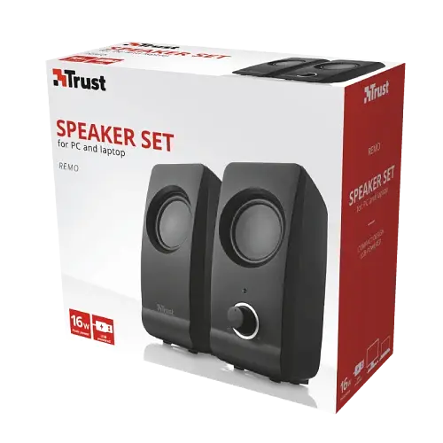 Колонки 2.0 Trust Remo, Black, 8W, працює від USB, регулятор гучності на передній панелі (17595) - фото 3