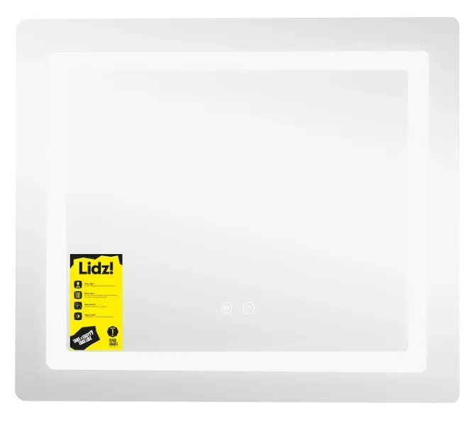 Дзеркало Lidz Kubis (KU2) 600х700 мм, прямокутне, з LED-підсвічуванням Touch LDKU60070049286 - фото 3