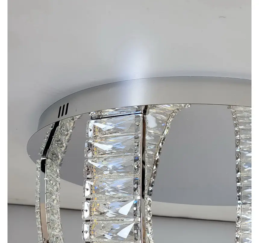 Стельова кришталева LED-люстра Artlight 578/600CH з каскадними стрічками, хром, 56 Вт, від 13-20 м² - фото 7