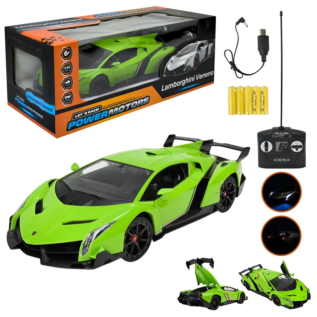 Радіокерована модель суперкара Let's race! 1:14 зелений (PM1406 GREEN)