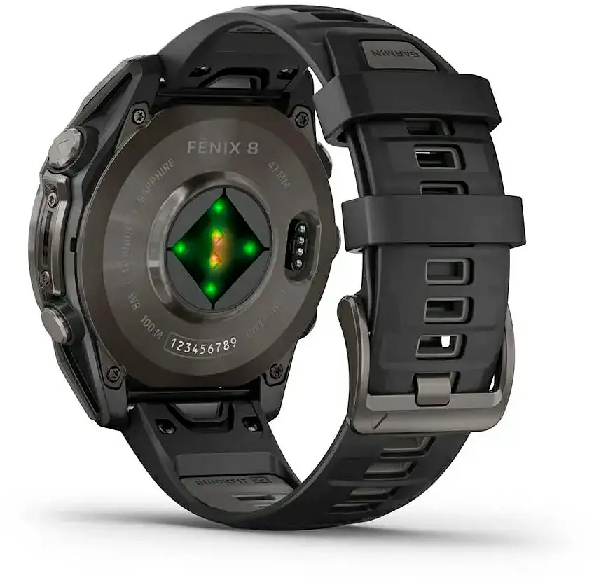 Смарт-годинник Garmin Fenix 8 47mm Solar Sapphire Carbon Gray DLC Titanium w. Black/Pebble Gray S. Band (010-02906-10) - фото 10