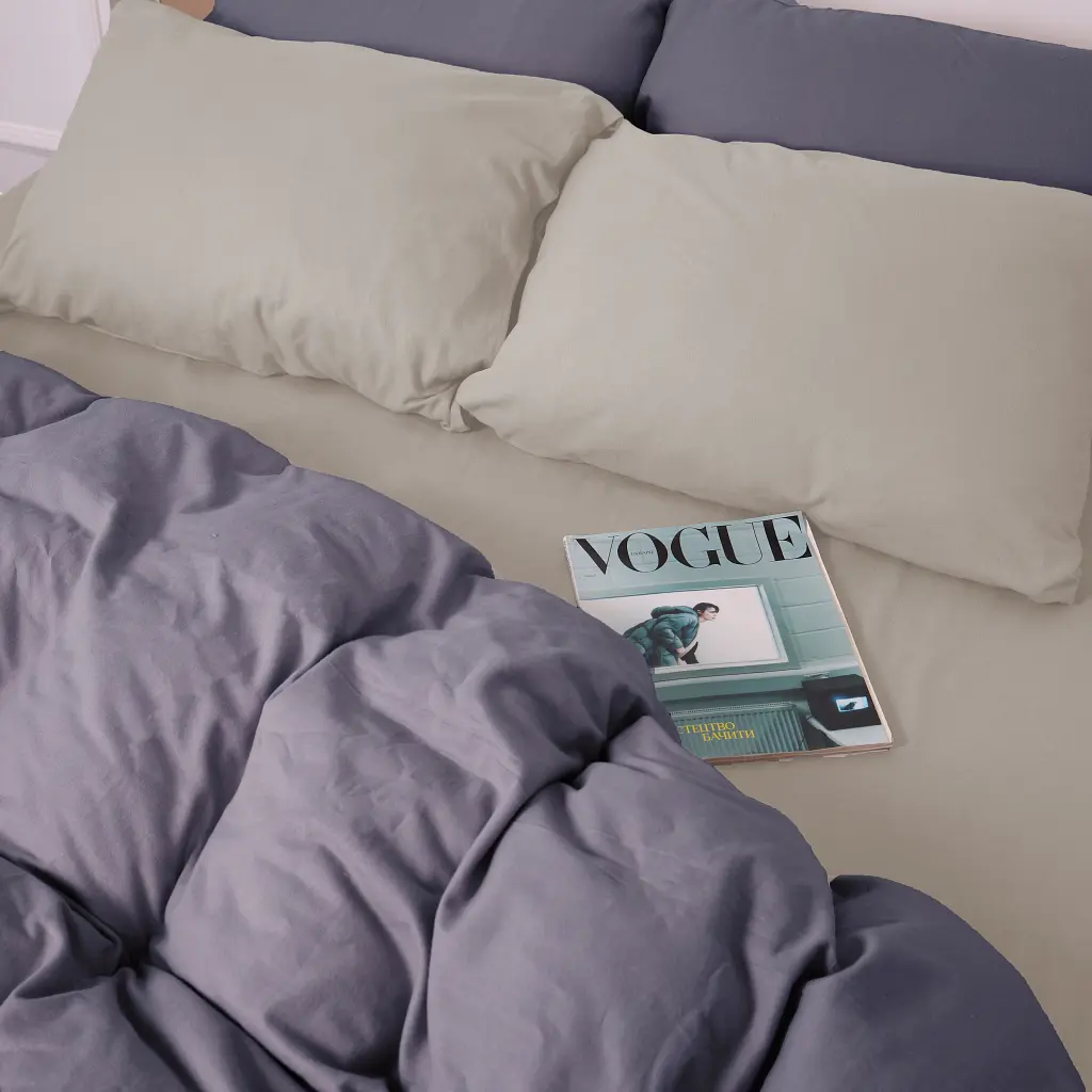 Постільна білизна MirSon 004-001 Cappuchino/Ash grey Фланель 2x143x210 Сімейний (2200009658495) - фото 4