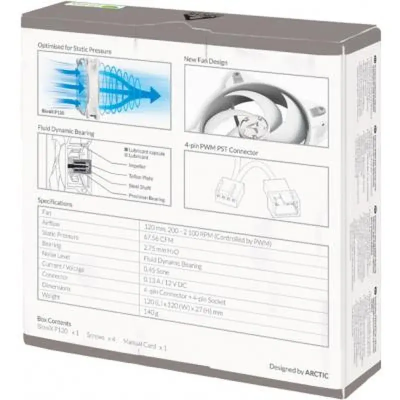 Кулер до корпусу Arctic BioniX P120 - Grey/White (ACFAN00167A) - фото 7