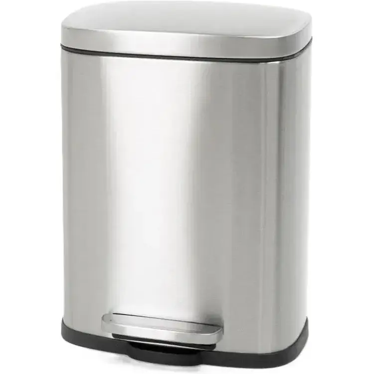 Відро для сміття з плавним закриттям прямокутне Mixxus Bevel-TC0105 SS Color 5л нержавіюча сталь MI7086, Нержавіюча сталь