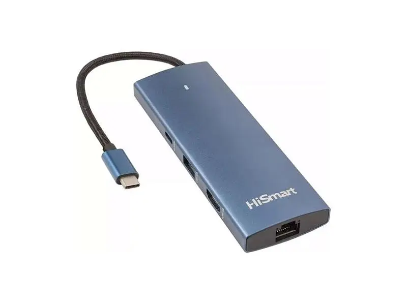 USB-хаб /картридер HiSmart Blueendless USB-C (CA914357) - фото 2