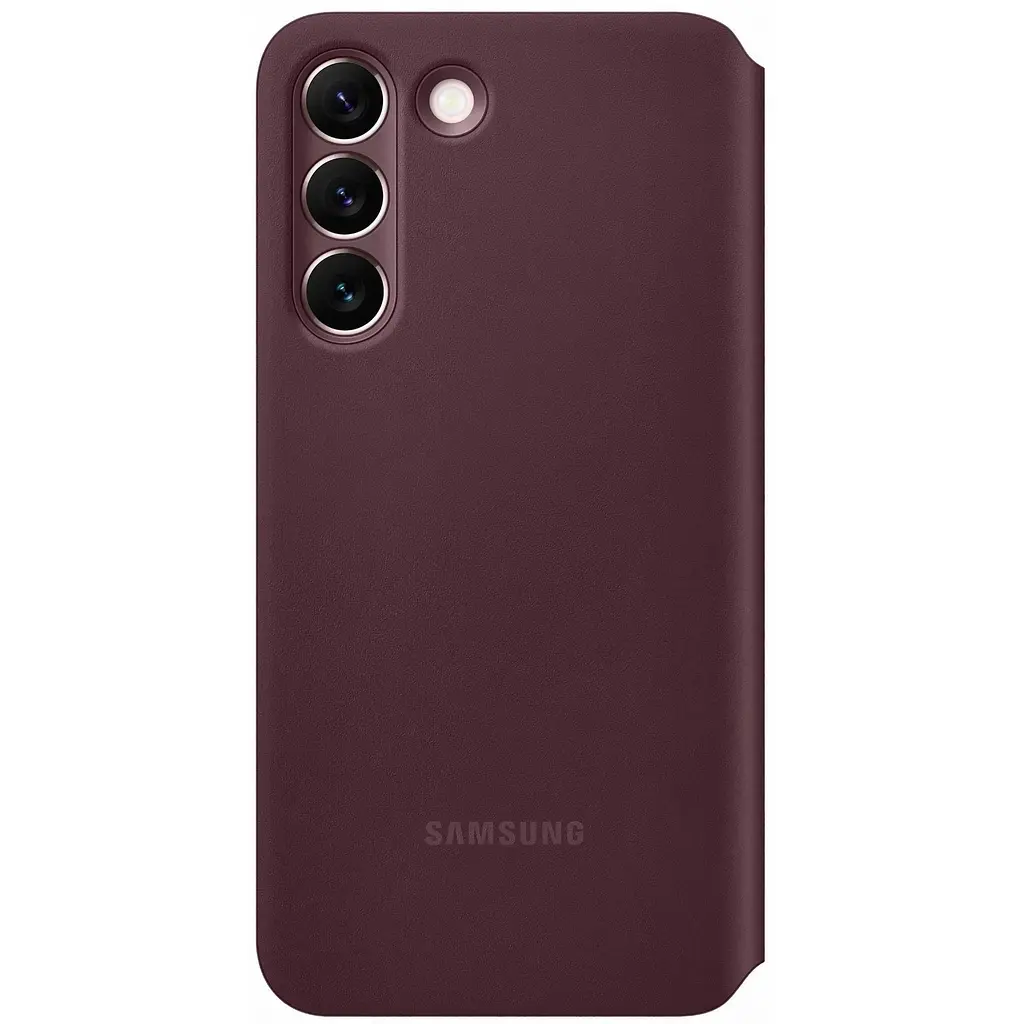 Оригінальний чохол-книжка Samsung Smart Clear View Cover для Galaxy S22 Ultra (S908) Burgundy EF-ZS908CEEGRU duplication - фото 6