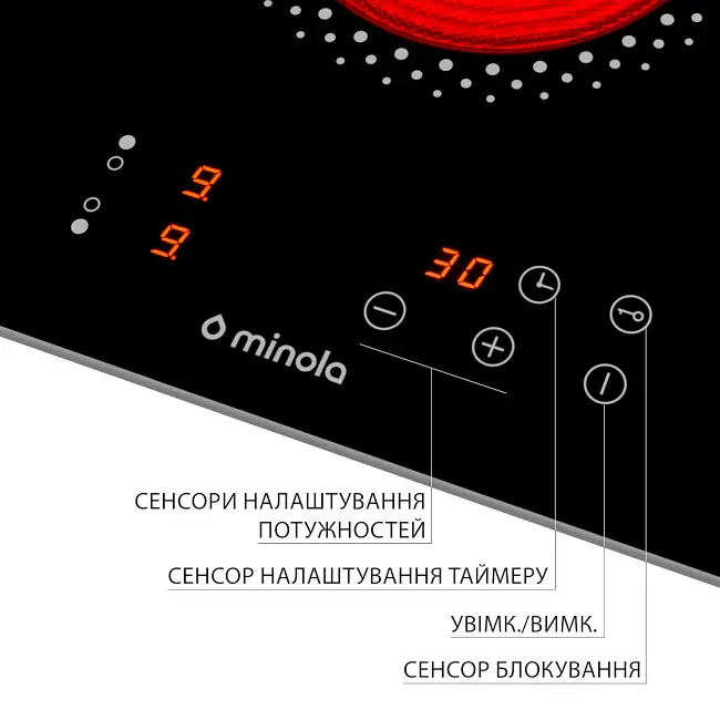 Варочная поверхность Minola MVH 3030 KBL черная - фото 5