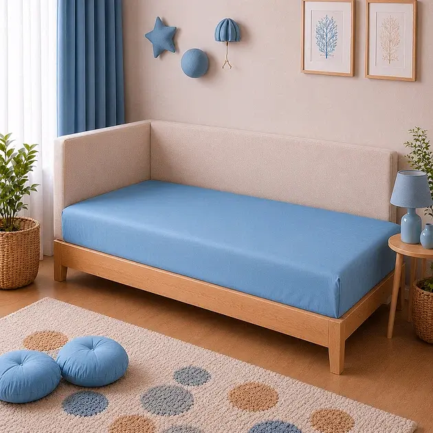 Дитяча постільна білизна JUNIOR Poplin Line Green wave (2200012795941) - фото 3