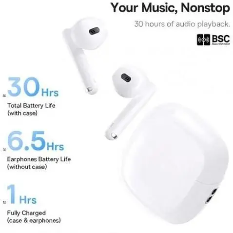Бездротові навушники Baseus Bowie WX5 True Wireless Earphones білі A00051000213-00 - фото 8