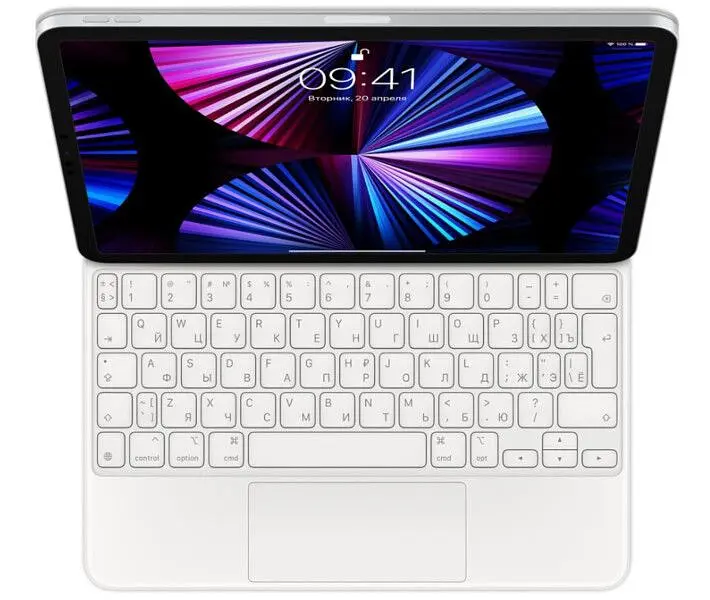 Чохол-клавіатура Magic Keyboard Apple для iPad Air 10.9` (2020-2022)/Air 11` (2024-2026)/Pro 11` (2020-2022) White (MJQJ3LL/A) [59262] - фото 2