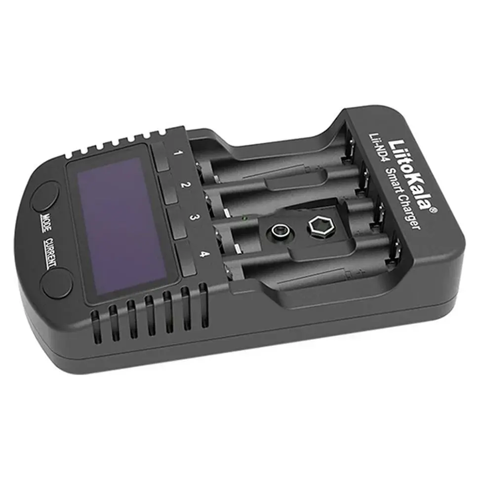 Зарядний пристрій для акумуляторів Liitokala 4 Slots, LED, Ni-Mh, Ni-Cd, AA, AAA, AAAA, С (Lii-ND4) - фото 3