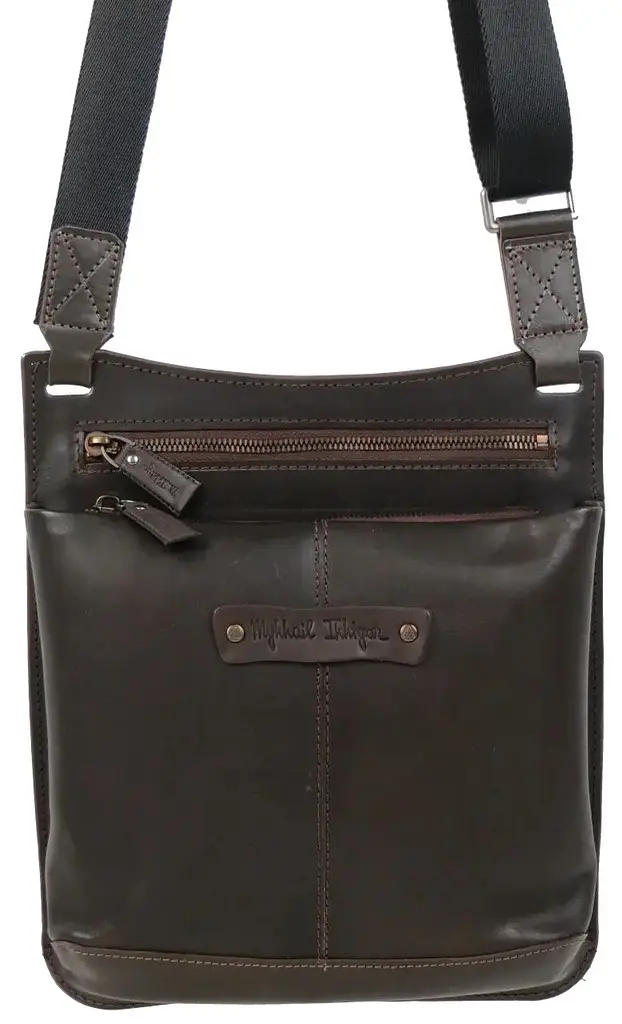 Чоловіча сумка Mykhail Ikhtyar 24х26х3 см Коричневий (45041 New brown) - фото 2